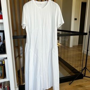 COS white cotton maxi dress